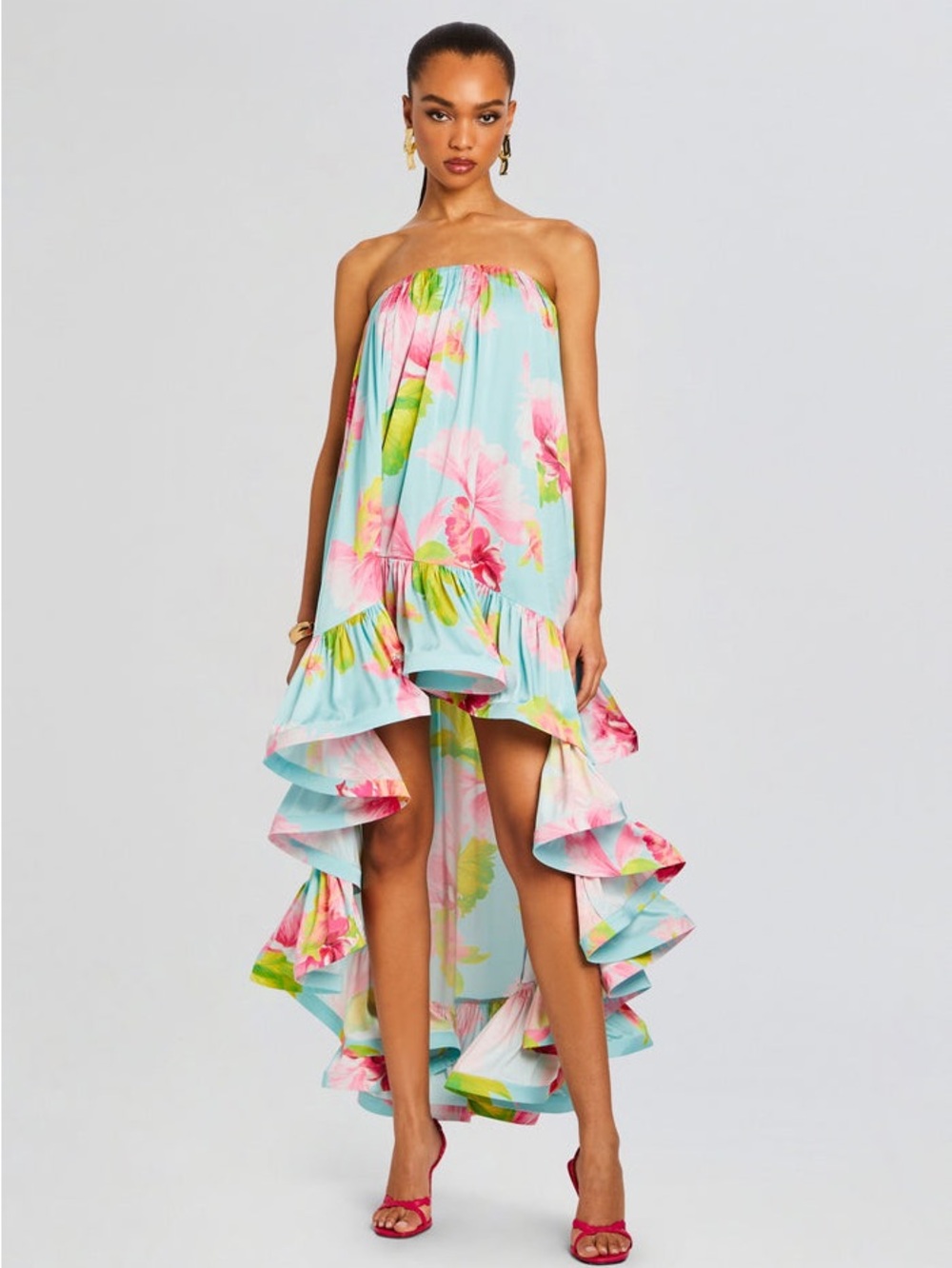 Hemant & Nandita Tropical Floral High-Low Dress | REVOLVE | NWT - Picture 2 of 5